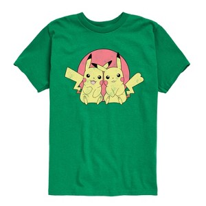 Boys' - Pokémon - Pikachu Group In Circle Short Sleeve Graphic T-Shirt - 1 of 4