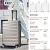 Kumasinova 20/24/28"Hardshell Luggage Set,Durable ABS+PC Travel Suitcases with Spinner Wheels&Lock,Airline-Approved Lightweight Luggage - 3 of 4