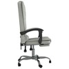vidaXL Light Gray Velvet Massage Reclining Office Chair - Adjustable and Rotatable Comfort with Sturdy Frame for Home Office - 4 of 4