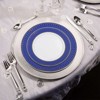 Smarty Had A Party 7.5" White with Gold Spiral on Blue Rim Plastic Appetizer/Salad Plates (120 plates) - image 4 of 4