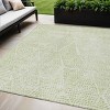 Artichoke Green And Ivory Geometric Washable Indoor Outdoor Area Rug - 2 of 4
