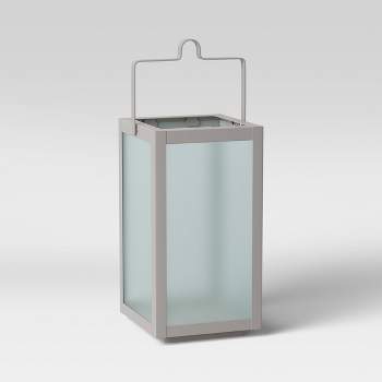 10" Rectangular Pillar Outdoor Lantern Candle Holder - Room Essentials™