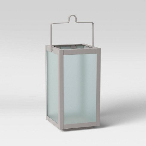 10" Rectangular Pillar Outdoor Lantern Candle Holder - Room Essentials™ - image 1 of 2