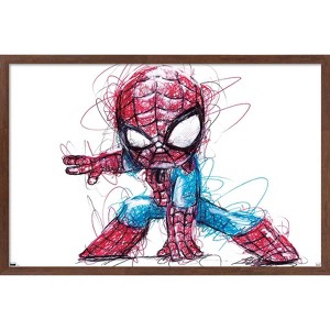 Trends International Marvel Comics - Spider-Man - Sketch Framed Wall Poster Prints - 1 of 4