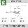 Hunter Fresh White Newsome Lighted Ceiling Fan Fresh White Finish 52" Blades with Light Kit and WhisperWind Motor - 4 of 4