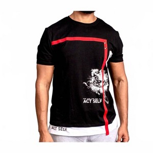 Men's Act Self Black Short Sleeve T-shirt - The Athletic Side Of Us - 1 of 4