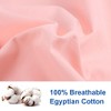 PiccoCasa Breathable Soft Comfortable Sold Cotton Zippered Pillowcases 2 Pcs - 4 of 4