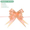 Unique Bargains Plastic Gold Edge PP Plastic Glossy Appearance Gift Wrap Satin Pull Bows 200 Count - 2 of 4