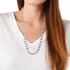EVERLY JEWELRY | 9-10mm Cultured Freshwater Pearl and Black Spinel Beaded Giftable Endless Necklace, 32 inc - 4 of 4