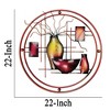 Royal Hampton Multicolor, 22 Inch Round Metal Wall Decor With Vase - 3 of 4