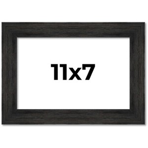 PosterPalooza | 11x7 Wide Barnwood Picture Frame, UV Acrylic, 6 Finishes - Grey, Brown, White, and Black - 1 of 4