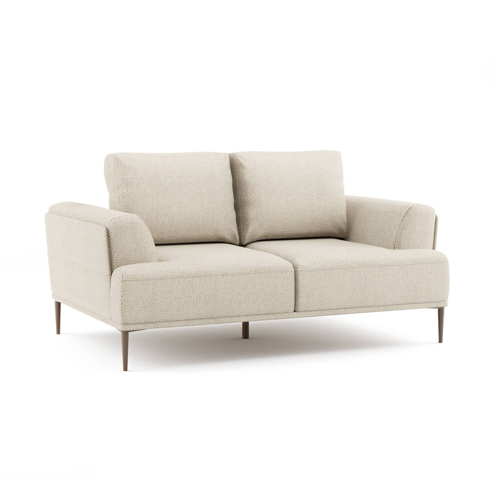 HOMES: Inside + Out Tubera 65" Loveseat Chenille T Seat Cushion with Extendable Back Beige