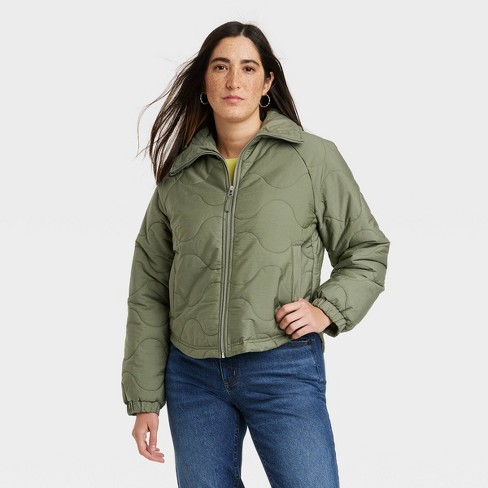 Target olive top green jacket