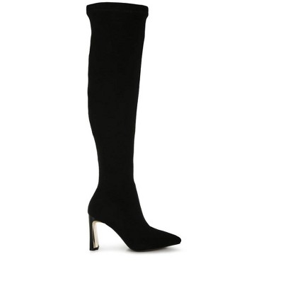 Star Gazer Slim Block Heel Long Boots