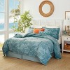 Tommy Bahama 14" x 20" Island Essentials Decorative Throw Pillow Blue: Cotton Rectangle with Botanical Pattern, Indoor Use - 2 of 4