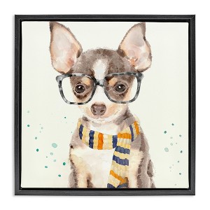 Stupell Industries Hipster Chihuahua Puppy Watercolor, 18" x 18" - 1 of 4