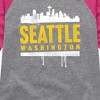 Girls' - Instant Message - Seattle, Washington Shirt Tail Raglan Graphic T-shirt - 2 of 4