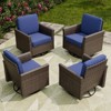EAGLE PEAK Ocean Vista Outdoor Patio Chairs,  All-weather PE Wicker 360-Degree Rocking Swivel Chairs with Cushions - 2 of 4