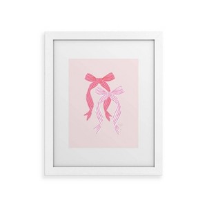 Deny Designs KrissyMast Striped Bows in Pinks Art Print - 1 of 4