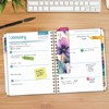HARDCOVER 2026 Planner, 8.5"x11": 14 Months (Nov 2025-Dec 2026), Daily/Weekly/Monthly,  Bookmark, Pocket Folder w Sticky Notes (Rainbow Floral) - 3 of 4