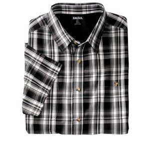 KingSize Short-Sleeve Plaid Sport Shirt - 1 of 4