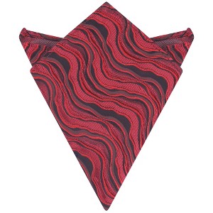 INSPIRE CHIC Men's Curl Waves Embroidery Textured Pocket Square - 1 of 4