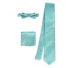 Gioberti Men's Formal 4pc Metallic Paisley Vest Necktie Bowtie and Pocket Square - 3 of 4
