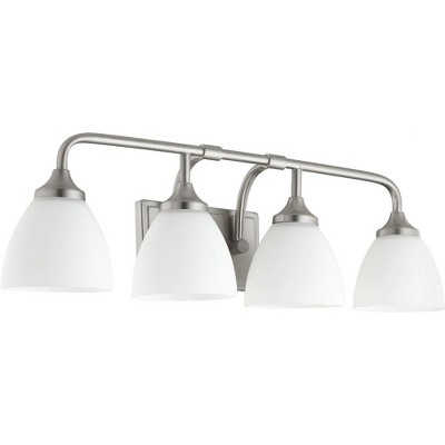 Quorum Lighting Enclave Glass Satin Nickel 4-Light 26.5 Ceiling Fan