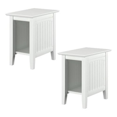 AFI Furnishings Nantucket Chair Side Table Set of 2 WH
