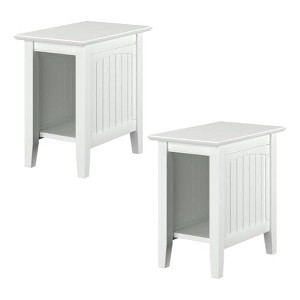 AFI Furnishings Nantucket Chair Side Table Set of 2 WH - 1 of 4