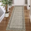 Nasitip Scalloped Area Rugs Non Slip Soft Low Pile Modern Bordered Accent Rugs Washable Farmhouse Indoor Carpet for Living Room Bedroom - 2 of 4