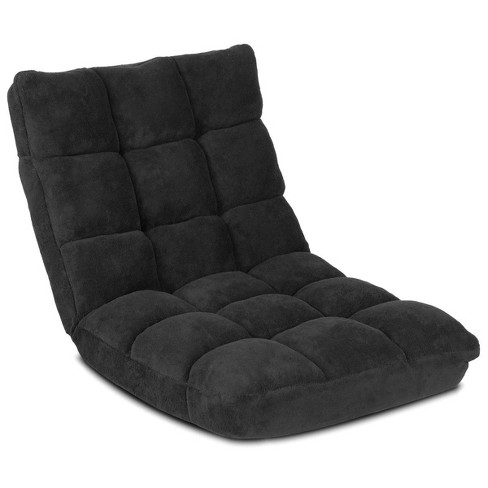 Memory Foam Floor Chair, Comfortable Back Support Lazy Sofa, Comfy for Reading Game Meditating,Teddy Fabric - 2-Seats