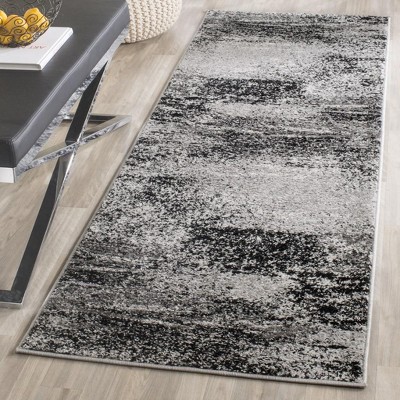 Handmade Silver/Multi Abstract Round Tufted Rug, 2'6" x 4'
