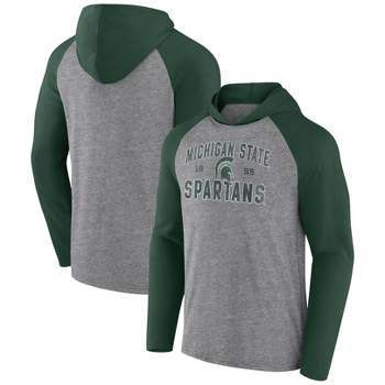 NCAA Michigan State Spartans Men's Gray Lightweight Hooded Sweatshirt