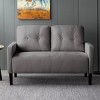 Sapphtopaz 51.2" Loveseat Couch Sofa - Compact Upholstered Furniture with Sturdy Frame, Cozy Seating for Living Room, Bedroom & Small Spaces - 4 of 4