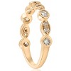 Pompeii3 1/2ct Diamond Wedding Ring 14k Yellow Gold Stackable Bezel 3/4 Eternity Band - 2 of 4