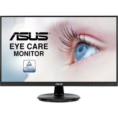 ASUS VA24DQ 23.8” Monitor, 1080P Full HD, 75Hz, IPS, Adaptive-Sync/FreeSync, Eye Care, HDMI DisplayPort VGA, Frameless, VESA Wall Mountable ,BLACK