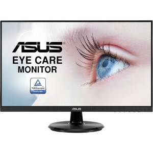 ASUS VA24DQ 23.8” Monitor, 1080P Full HD, 75Hz, IPS, Adaptive-Sync/FreeSync, Eye Care, HDMI DisplayPort VGA, Frameless, VESA Wall Mountable ,BLACK - 1 of 4