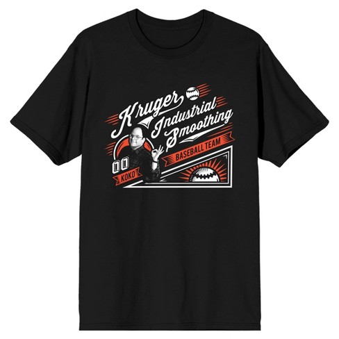 Seinfeld Kruger Industrial Smoothing Baseball Team Men's Black T-shirt ...