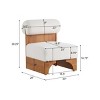 Modern Boucle Lounge Chair with Solid Wood Frame, Rolled Backrest & Cozy Upholstery, Stylish Accent Chair for Living Room & Bedroom-Coolbibila - 4 of 4