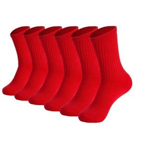 Men’s Cotton Crew Socks – 6 Pairs, Cushioned Sole, Breathable & Moisture-Wicking Athletic Sport Socks - 1 of 4