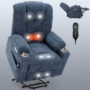 CLIHOME Large Power Lift Recliner Chair with Massage & Heat, Overstuffed Wide Recliners, Heavy Duty Motion Mechanism with USB & Type C Ports - 1 of 4