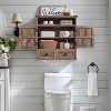 Bathroom Wall Cabinet, Farmhouse Medicine Cabinet with Drawer, 24" Wide Bathroom Cabinet with Adjustable Shelf & Double Barn Doors - 3 of 4