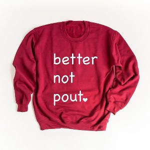 Simply Sage Market Women's Graphic Sweatshirt Better Not Pout Heart - 1 of 4