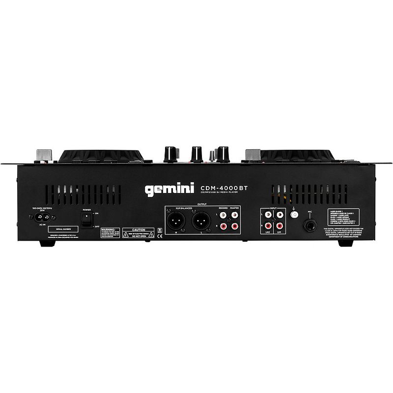 Gemini CDM-4000BT CD/MIXER Combo Player With BT Input, 2 of 6