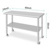 Stainless Steel Work Table, NSF Commercial Grade, Adjustable Shelf, Silver - 3 of 4