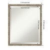 Mila Beveled Wood Framed Bathroom Vanity Wall Mirror - 3 of 4