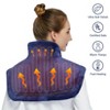 Heating Pad for Neck and Shoulders, 22"x19" Weighted Instant Heating Pads with 4 Heat Settings, Deeper Pain Relief, 2H Auto-Off Timer, Washable - 3 of 4
