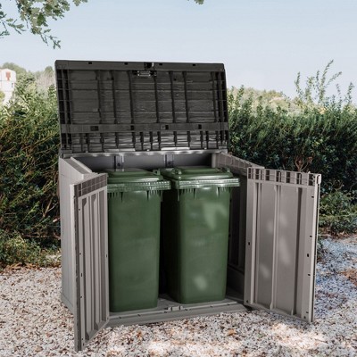Gray All Weather Outdoor Storage Shed Cabinet