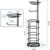 DOMETOUR Toilet Paper Holder Stand with Shelf, Bathroom Freestanding Toilet Paper Stand Holds 4 Rolls, Tissue Paper Roll Dispenser - 3 of 4